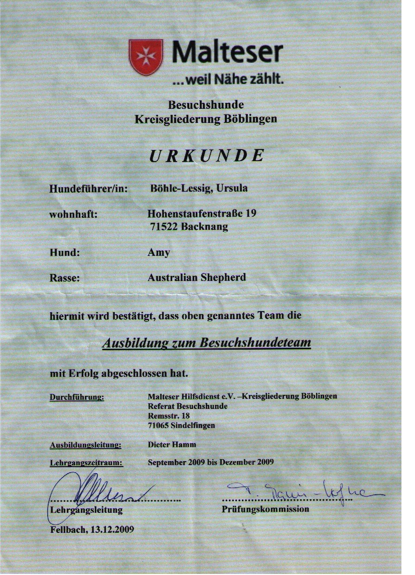 Malteser-Urkunde